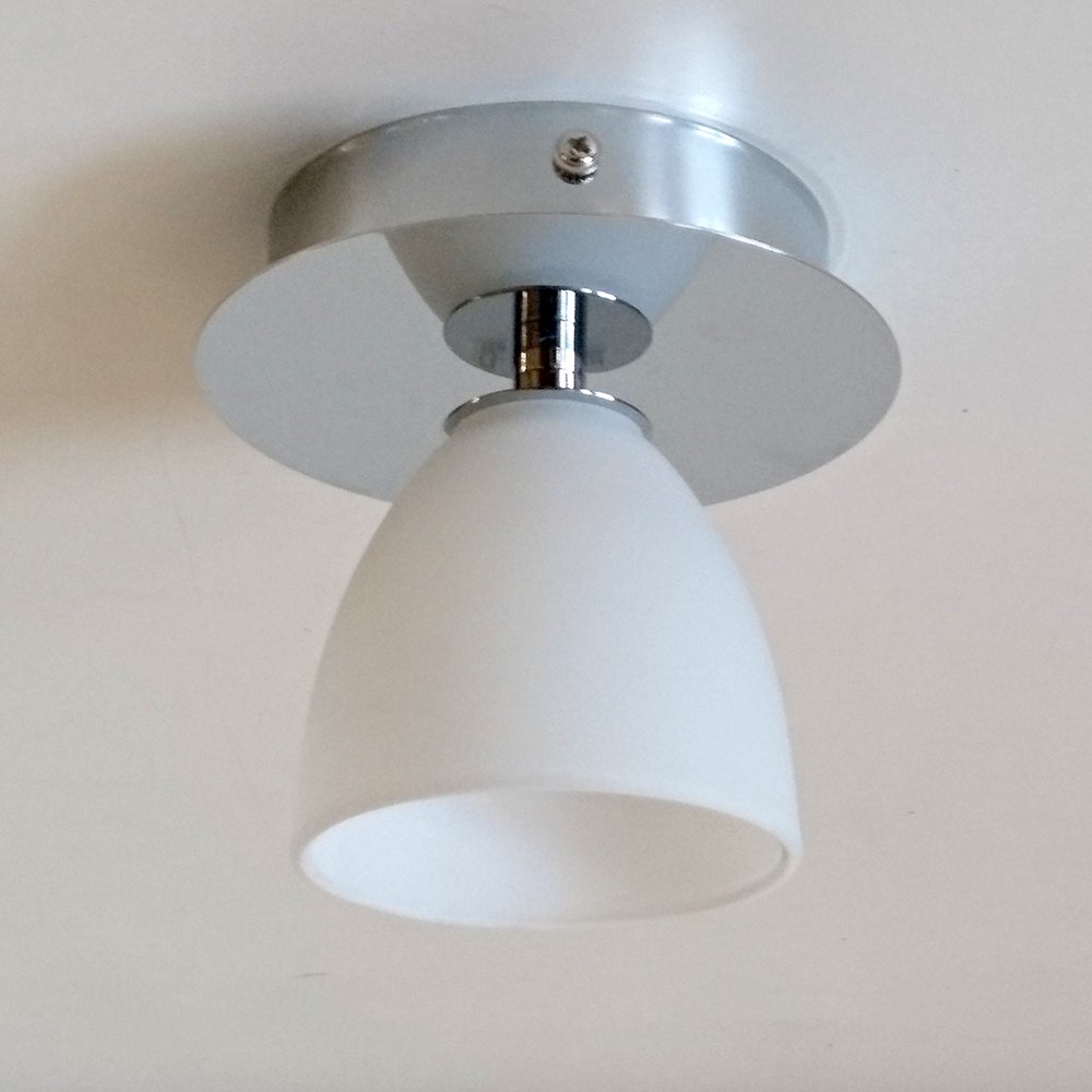 Small 1 Light Spotlight Flush Modern Ceiling Light Chrome