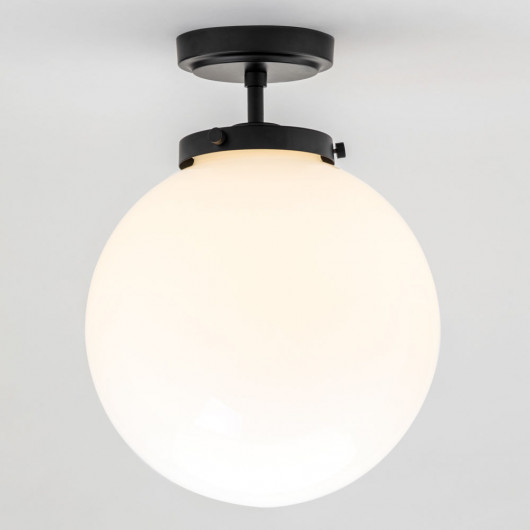 Litecraft Preston Ceiling Light Semi Flush With White Shade - 3 Colours ...